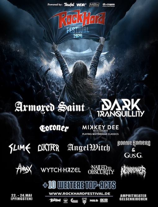 Mehr über den Artikel erfahren Rock Hard Festival – Neue Bands für 2026: ARMORED SAINT, DARK TRANQUILLITY, MIKKEY DEE u.a.