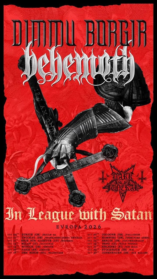 Du betrachtest gerade DIMMU BORGIR, BEHEMOTH, DARK FUNERAL – „In League With Satan“ Europa 2026!