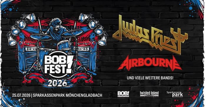 Du betrachtest gerade BOBfest – Erste Bands für 2026: JUDAS PRIEST & AIRBOURNE