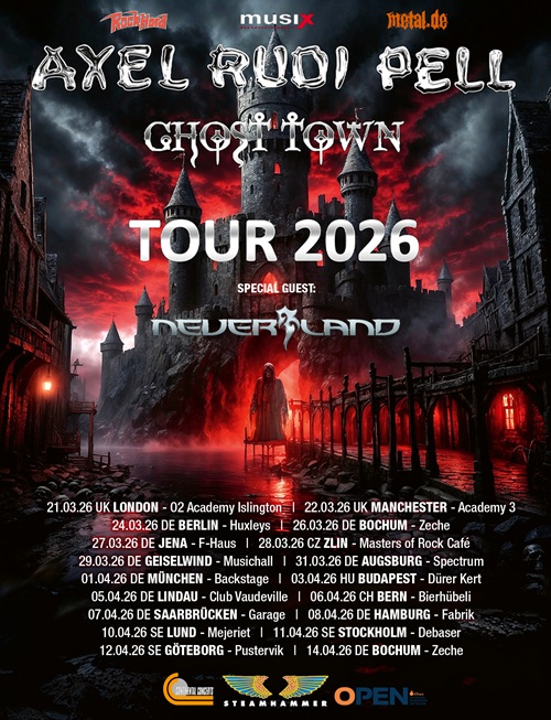 Du betrachtest gerade AXEL RUDI PELL – Erste Dates der „Ghost Town“ Tour 2026 angekündigt