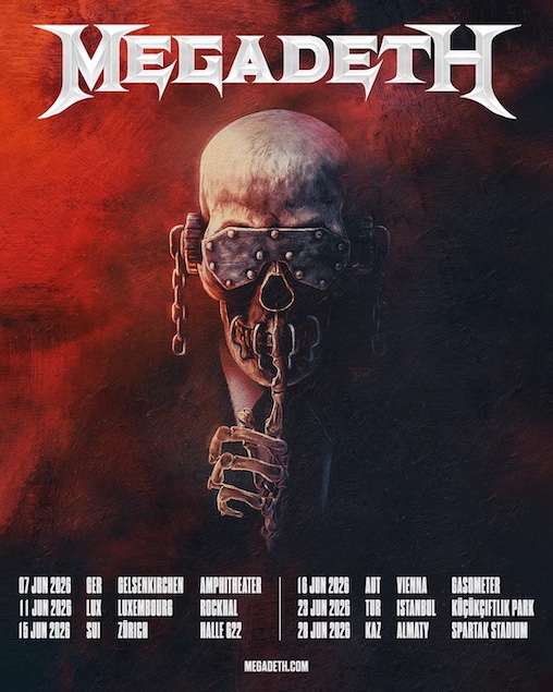 Du betrachtest gerade MEGADETH – Europe Tourdates für 2026 angekündigt