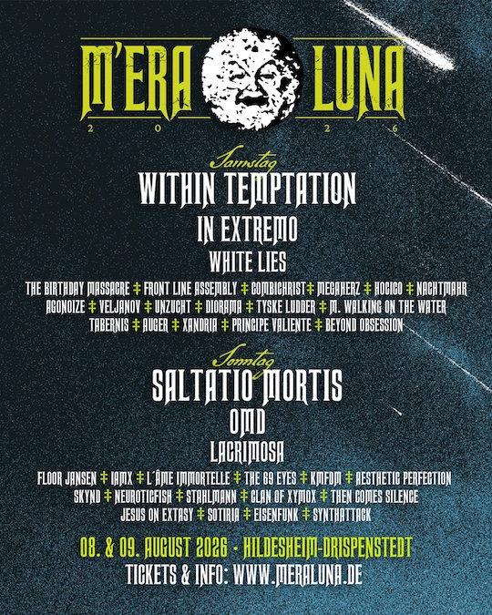 Mehr über den Artikel erfahren M’era Luna – Line-Up für 2026 ist komplett: WITHIN TEMPTATION – OMD – SALTATIO MORTIS …
