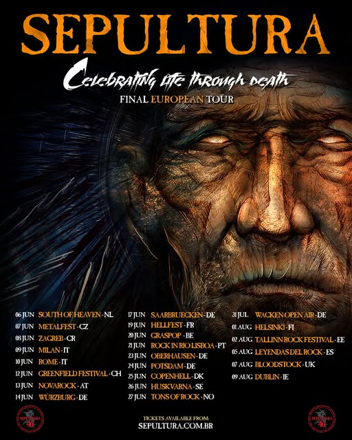 Mehr über den Artikel erfahren SEPULTURA – „Celebrating Life Through Death“ Final European Tour angekündigt