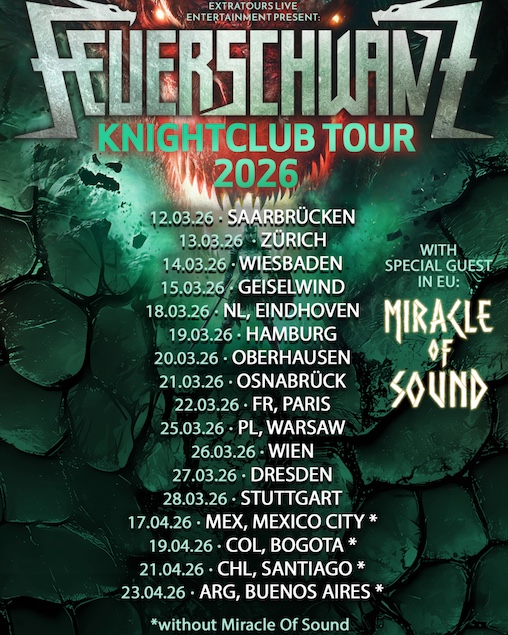 Du betrachtest gerade FEUERSCHWANZ –  “Knightclub” World Tour für 2026 angekündigt