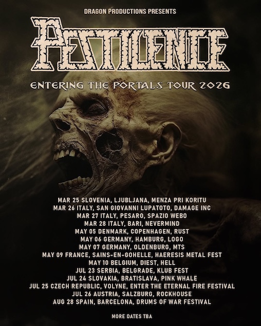 Du betrachtest gerade PESTILENCE  – “Entering The Portals“ European Tour 2026