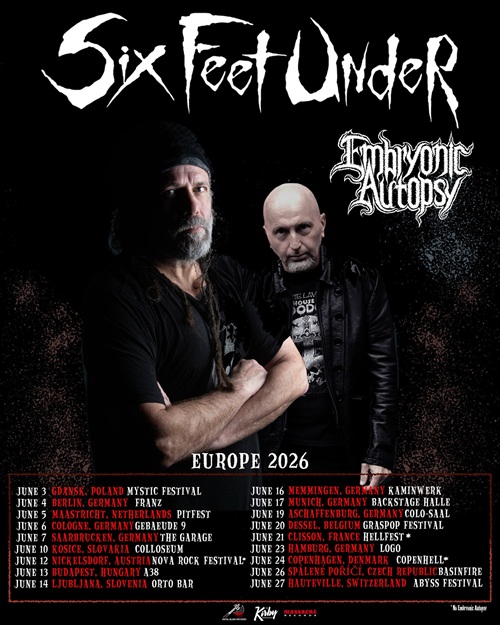 Du betrachtest gerade SIX FEET UNDER, EMBRYONIC AUTOPSY – Neue EU Tourdates veröffentlicht