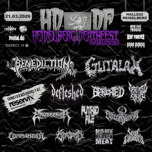 Du betrachtest gerade Heidelberg Deathfest – 2026 mit BENEDICTION, GUTALAX, DEFLESHED …