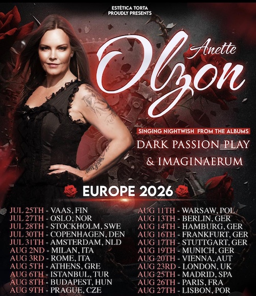 Du betrachtest gerade ANETTE OLZON – Nightwish Special Tour 2026 angekündigt