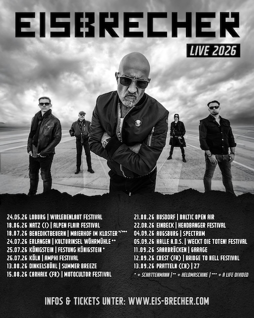 Du betrachtest gerade EISBRECHER – Tourdates für 2026 bekannt gegeben