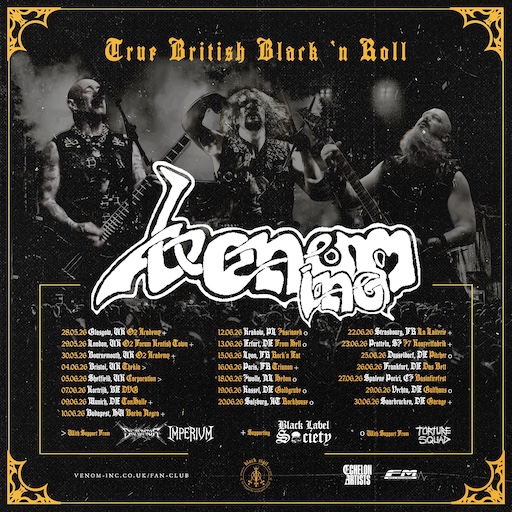 Mehr über den Artikel erfahren VENOM INC. – “True British Black `N` Roll“ Tour 2026 angekündigt
