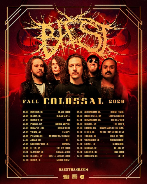 Du betrachtest gerade BAEST – „Colossal European Headline Tour“ im Herbst