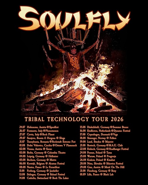 Du betrachtest gerade SOULFLY – „Tribal Technology Tour 2026“ kommt