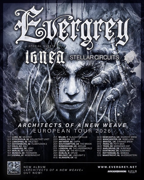 Du betrachtest gerade EVERGREY – „Architects Of A New Wave“ Tourankündigung (mit IGNEA, STELLAR CIRCUITS)