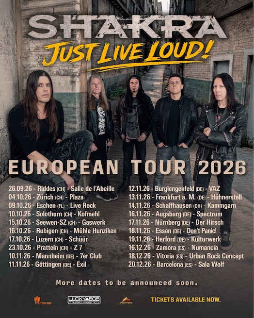 Du betrachtest gerade SHAKRA  – Mit neuem Album auf “Just Live Loud“ auf Tour im Herbst