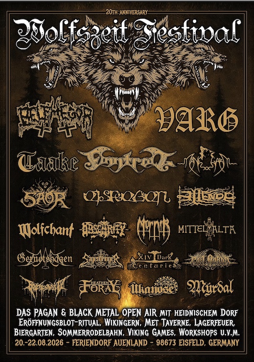 Du betrachtest gerade Wolfszeit Festival 2026 – Jubiläum mit BELPHEGOR, VARG, MANEGARM  …