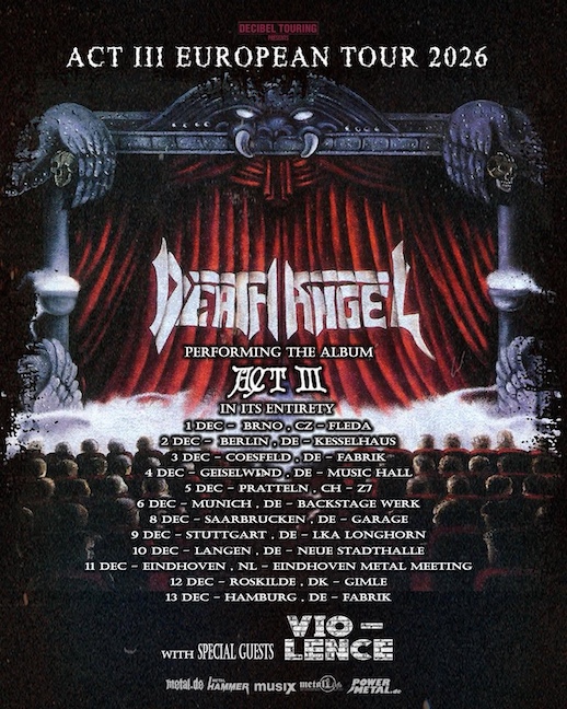 Du betrachtest gerade DEATH ANGEL – `Act III` European Tour mit Vio-Lence im Winter