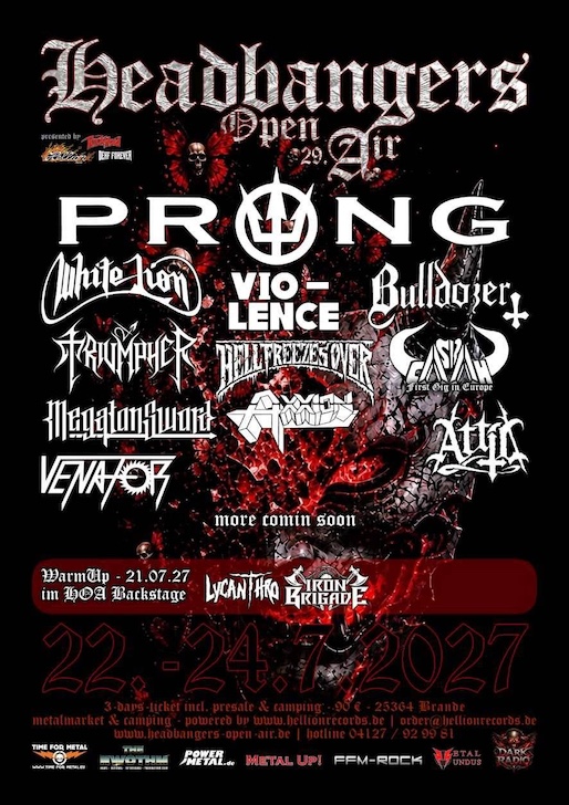 Mehr über den Artikel erfahren HEADBANGERS OPEN AIR  – Bandupdate für 2027: WHITE LION, VENATOR …