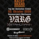NACHTBRAND Festival für NDH Fans – VARG, STAHLMANN, MASCHINIST u.a.