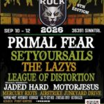 Sinner Rock Festival 2026 –  Mit PRIMAL FEAR , SETYOURSAILS , LEAGUE OF DISTORTION …