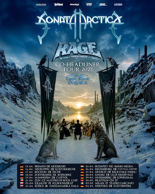 Du betrachtest gerade SONATA ARCTICA & RAGE – European Orchester Co-Headliner Tour 2027