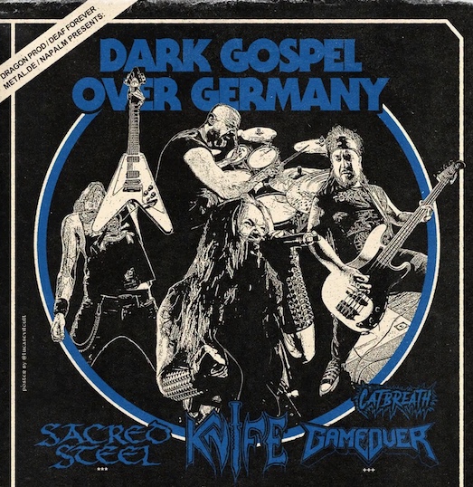 Du betrachtest gerade KNIFE – “Dark Gospel Over Germany“ Tour im Winter mit SACRED STEEL, GAME OVER & CATBREATH