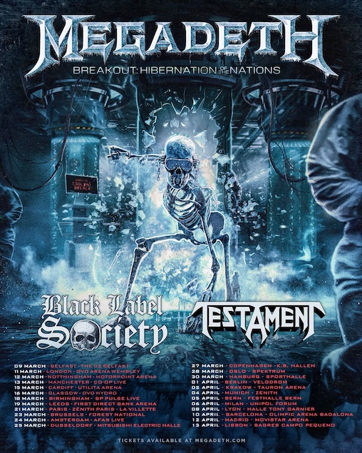 Du betrachtest gerade MEGADETH kündigt “Breakout: Hibernation Of The Nations“ Tour an – mit BLACK LABEL SOCIETY & TESTAMENT