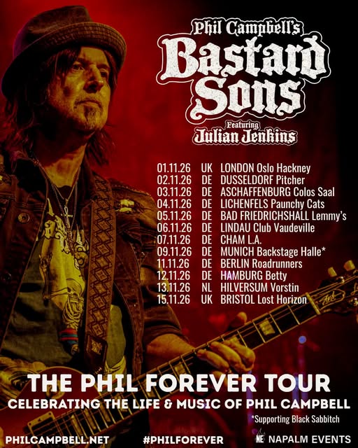Du betrachtest gerade PHIL CAMPBELLS BASTARD SONS – „The Phil Forever Tour“ angekündigt