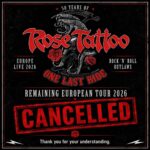 ROSE TATTOO – Übrige Termine der finalen Europatour abgesagt!
