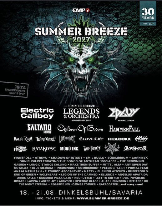 Du betrachtest gerade SUMMER BREEZE – Erste Bandwelle für 2027 (EDGUY, CHILDREN OF BODOM, SALTATIO MORTIS …)