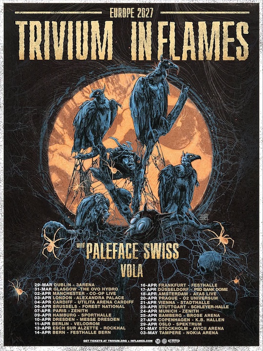 Du betrachtest gerade TRIVIUM & IN FLAMES – Gemeinsame Europe Tour kommt 2027