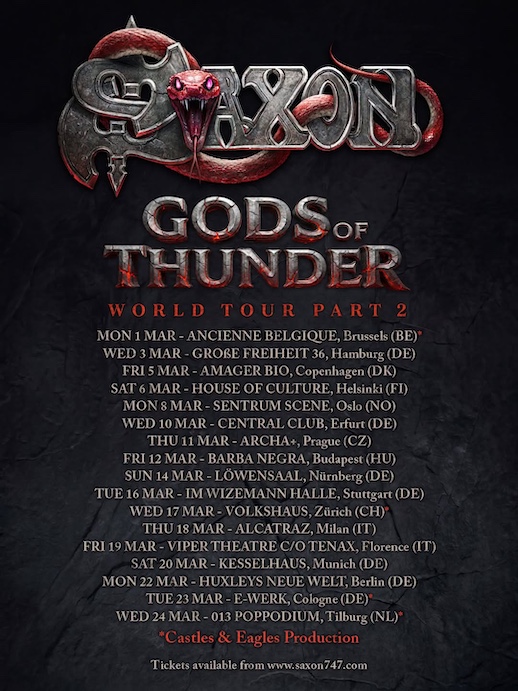 Du betrachtest gerade SAXON – “Gods Of Thunder“ Tour kommt 2027